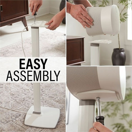Sanus WSSE3A2-W2 Height-Adjustable Speaker Stand Pair for Sonos Era 300