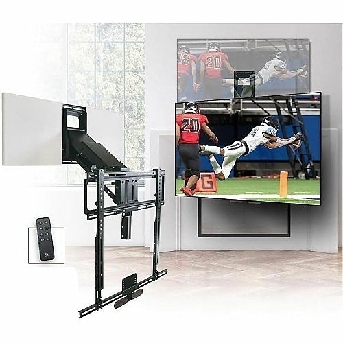 MantelMount MM815 Motorized Drop Down and Swivel TV Mount, RF Remote Control