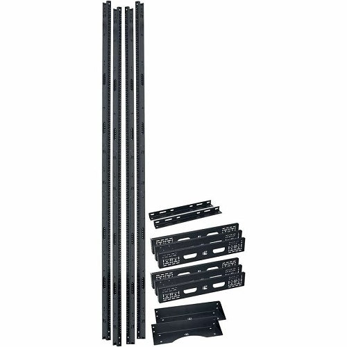 Lowell NR4P-5230 Rack Cabinet and Frame, Networking Rack 4-Post 52U 30\\"D Unassembled, Black