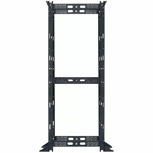 Lowell NR4P-5236 Rack Cabinet and Frame, Networking Rack 4-Post 52U 36\\"D Unassembled, Black