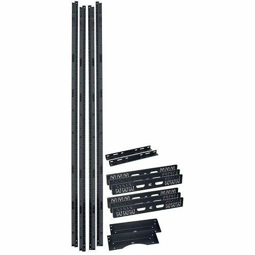 Lowell NR4P-5236 Rack Cabinet and Frame, Networking Rack 4-Post 52U 36\\"D Unassembled, Black