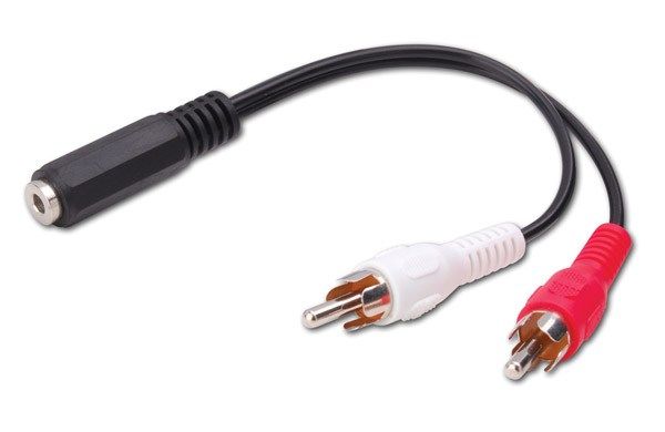 3.5mm Stereo Jack to 2-RCA Male Plugs Y Adapter- 6ft