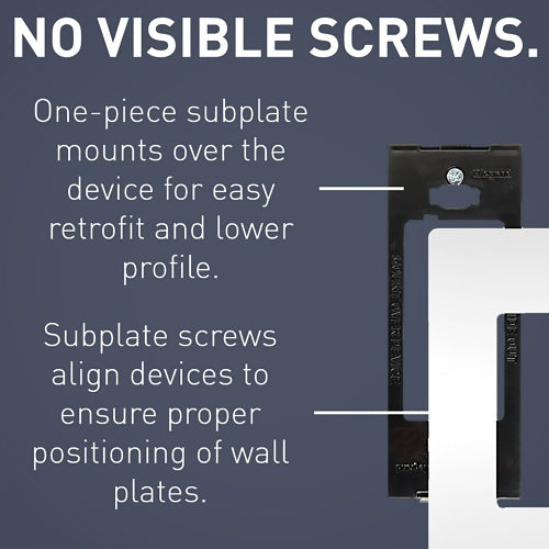 On-Q RWP26WCC10 radiant 1-Gang Screwless Wall Plate, White