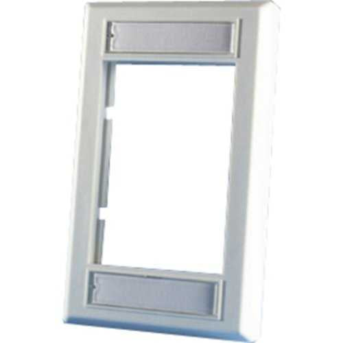 Ortronics 40300158 Series II 3-Port 1-Gang Faceplate, Low Profile .5" Deep, Fog White