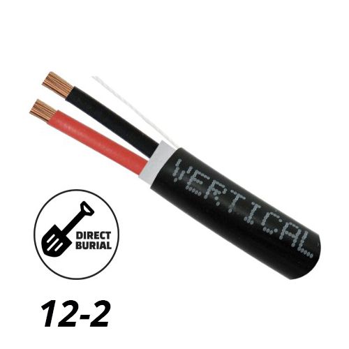 Speaker Wire, 12-2 Direct Burial 500ft Black