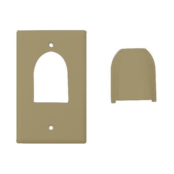 Custom Two-Piece Bulk Cable Wall Plates- Single & Ivory