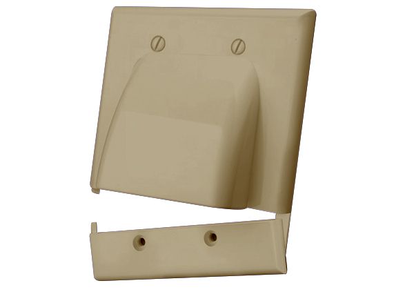 Hinged Bulk Cable Wall Plates- Dual & Ivory