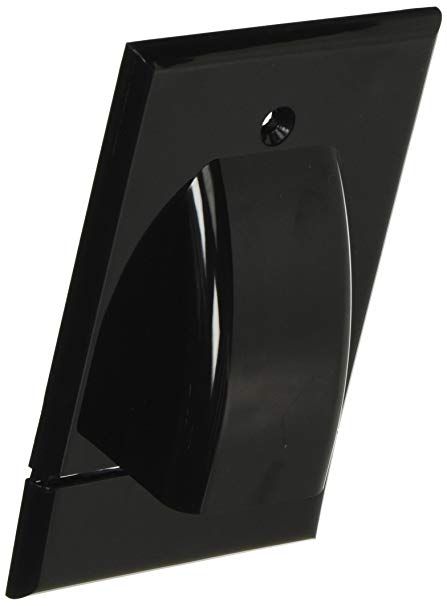 Hinged Bulk Cable Wall Plates- Single & Black