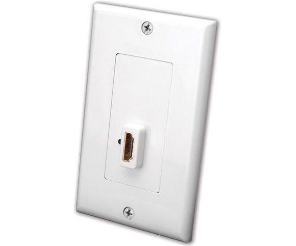 Slim Line HDMI Decor Wall Plate- Single