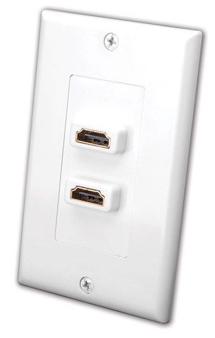 Slim Line HDMI Decor Wall Plate- Dual