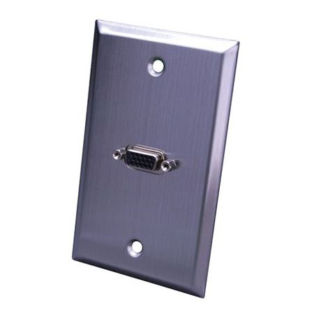 Stainless Steel S-VGA Wall Plate