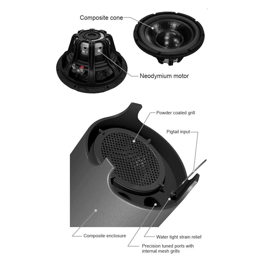 12in 1000w High Power Vented Outdoor Subwoofer