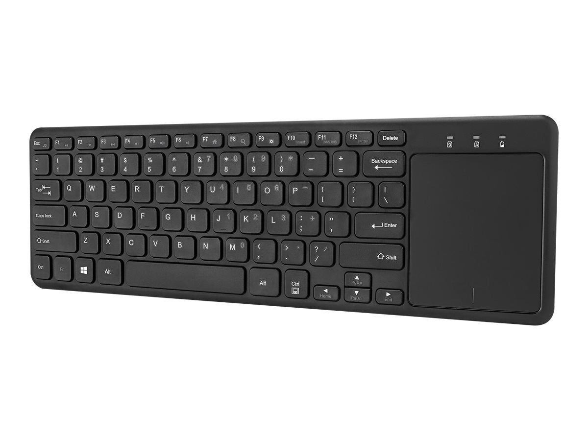 Adesso Keyboard Wireless Mini with Built-in Multi-Gesture Touchpad Ultra Slim PC/Mac - Black
