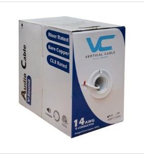Speaker Wire, Builder Grade 14-4, 500pi., (105 Strand)  Whit