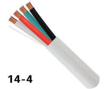 Speaker Wire, Builder Grade 14-4, 500pi., (105 Strand)  Whit