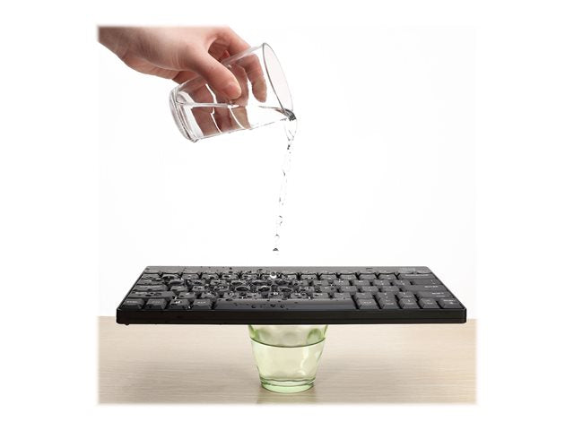Adesso Keyboad & Mouse Mini Combo Wireless Spill Resistant Advanced Optical Sensor PC/Mac - Black