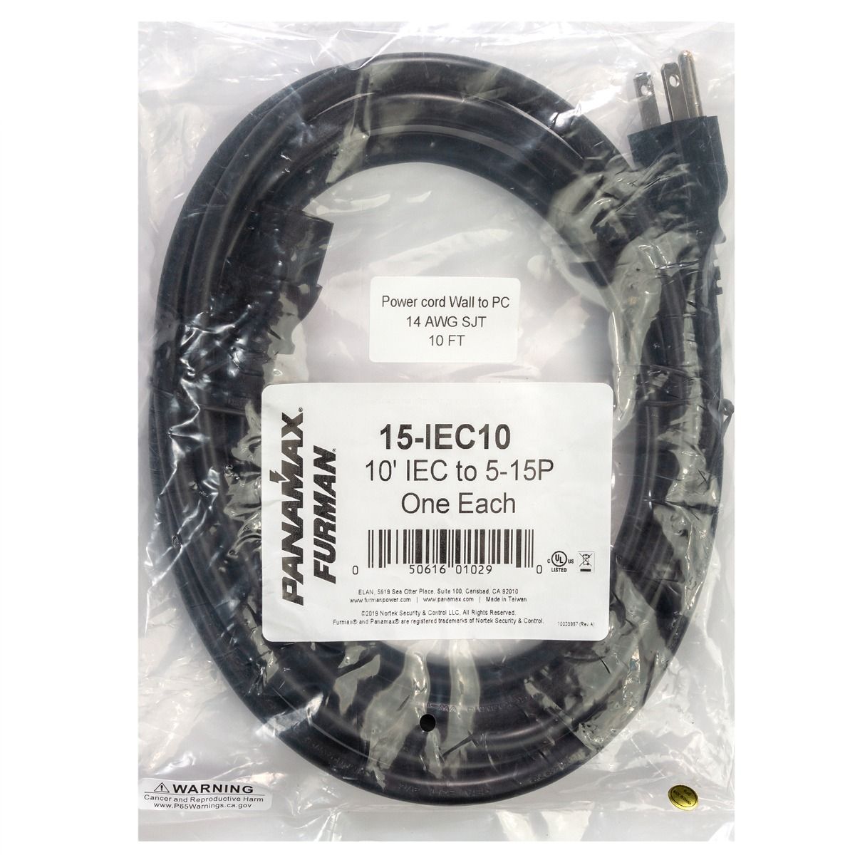 15 amp 10ft IEC cable
