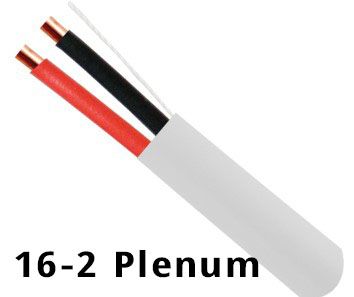 16AWG 2 Conductor Speaker Wire Plenum Rated 500\' White