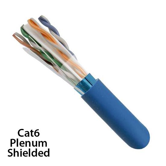 168-401/S/P/BL - CAT6 F-UTP Plenum Shielded, 1000ft Sp, BLUE