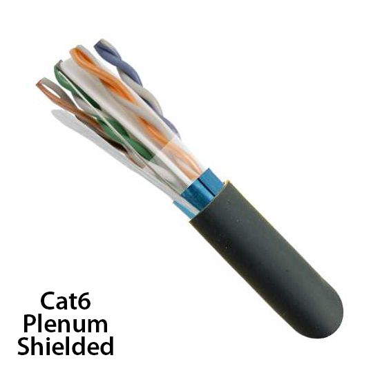 168-400/S/P/BK - CAT6 F-UTP Plenum Shielded, 1000ft Sp, BLK