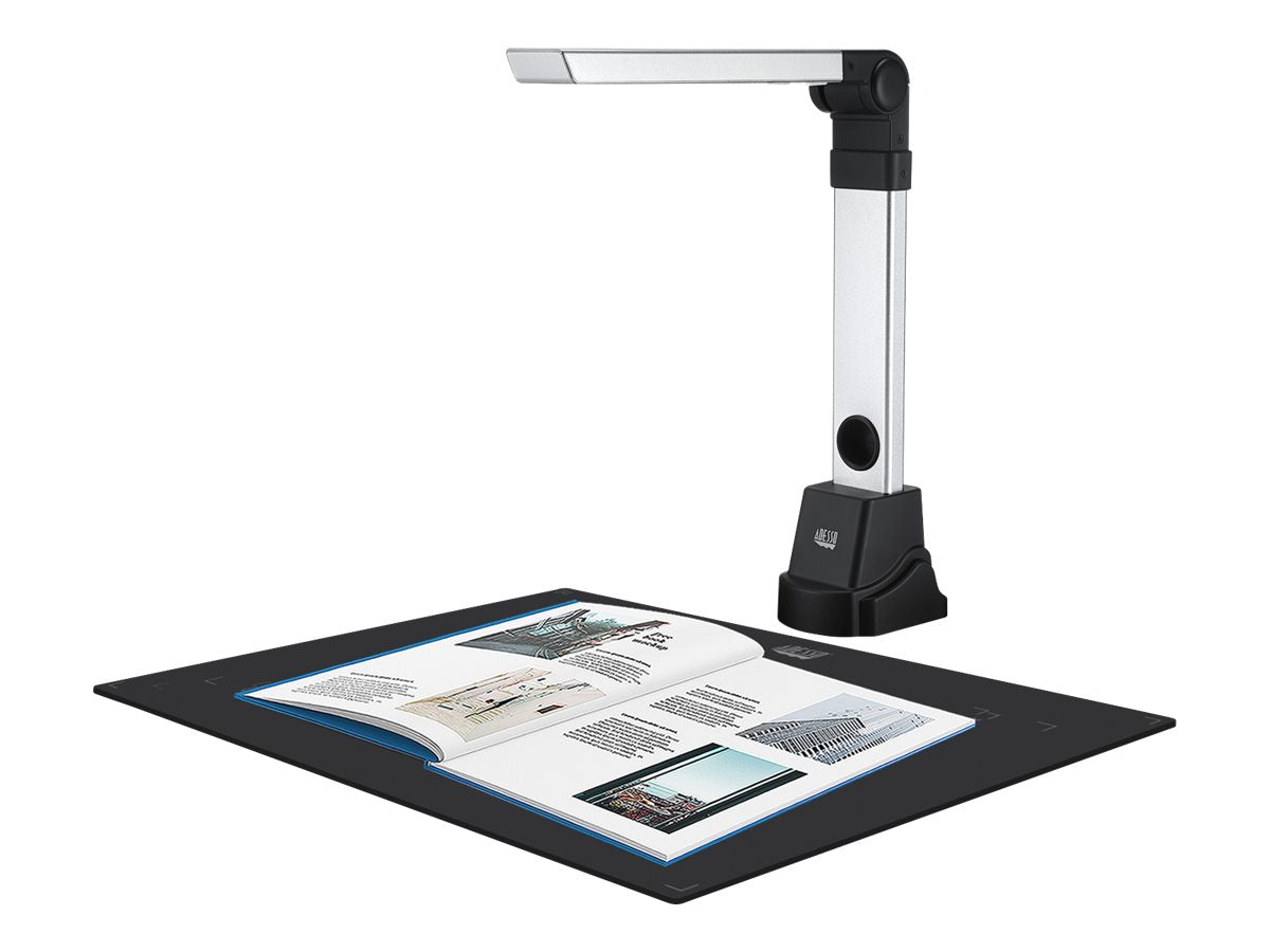 Adesso Document Camera Scanner CyberTrack 8100 8Mp Fixed Focus Digital Zoom OCR Text Recognition - Video & Photo Capture - Up to A4 Size - PC/Mac