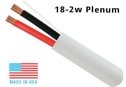 18-2 Speaker Wire Plenum 500\' White (211-182/P/5WH)
