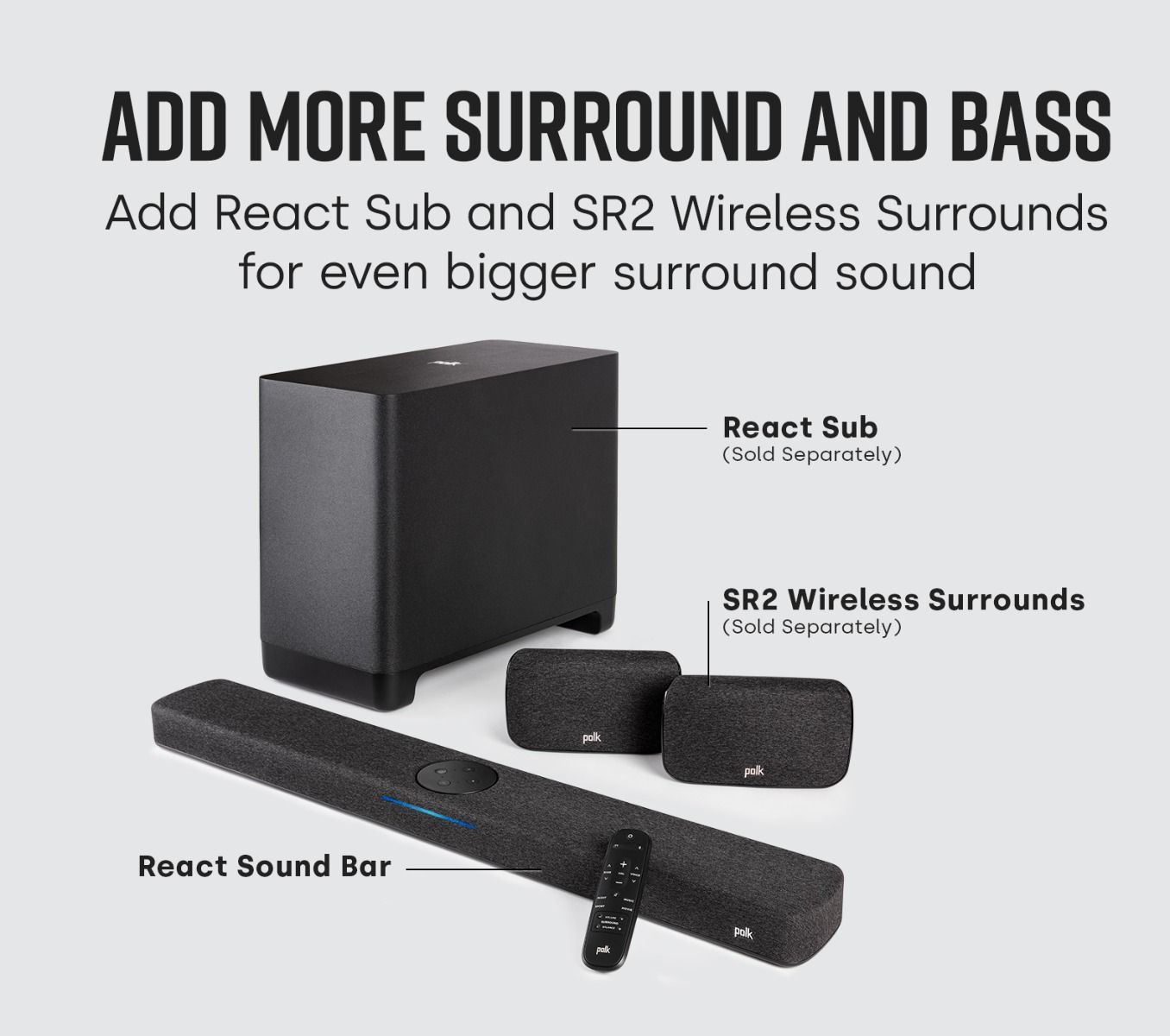 Wireless Surround Speakers for MagniFi 2 & React Soundbars