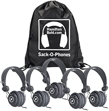 HamiltonBuhl Headset On Ear with Mic 100 Pack TRRS Plug 3.5mm