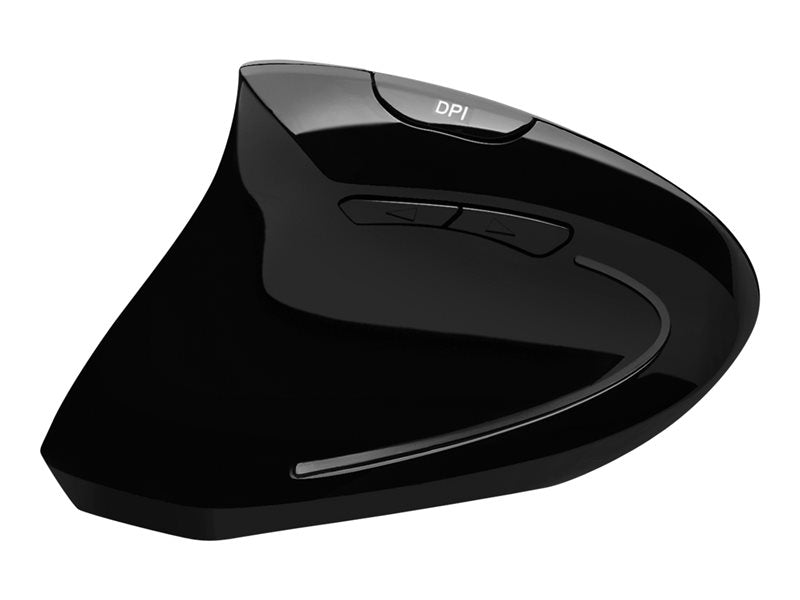 Adesso Mouse Wireless Vertical E90 6 Buttons Illuminated Left Handed up to 1600dpi Adjustable Weight PC/Mac - Black