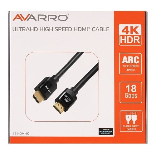 AVARRO 1E-HDMI4K35 4K60 HDMI High Speed Cable with Ethernet, 35\'