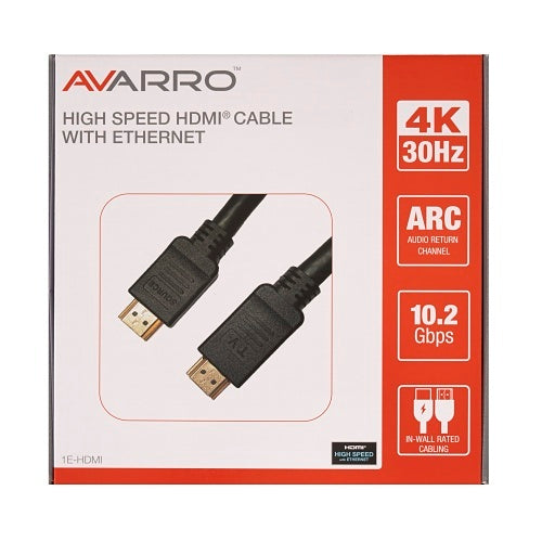 AVARRO 1E-HDMI100 HDMI Cable with Ethernet, 100\'