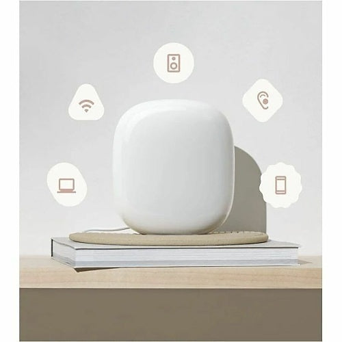 Google Nest Wi-Fi Pro 6E Mesh Router, 1-Pack, Cotton White (GA03030-CA)