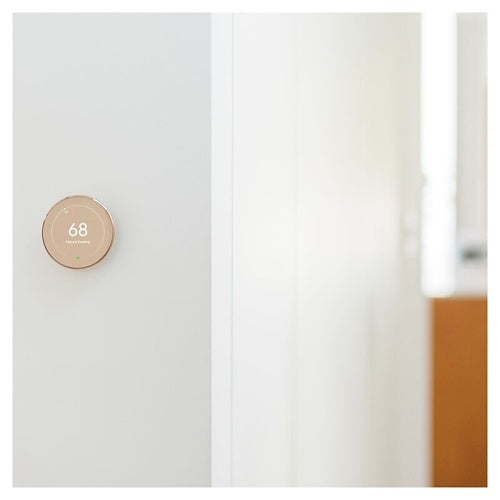 Google Nest Learning Thermostat (4th Gen) with Nest Temperature Sensor (2nd Gen), Polished Gold (GA05171-US)