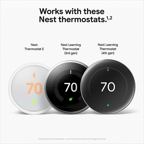 Google Nest Temperature Sensor (2nd Gen), Porcelain (GA05552-US)