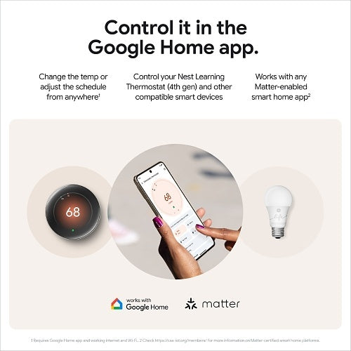 Google Nest Learning Thermostat (4th Gen) with Nest Temperature Sensor, Polished Obsidian (GA05560-US)