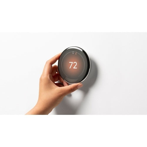Google Nest Learning Thermostat (4th Gen) with Nest Temperature Sensor, Polished Obsidian (GA05560-US)