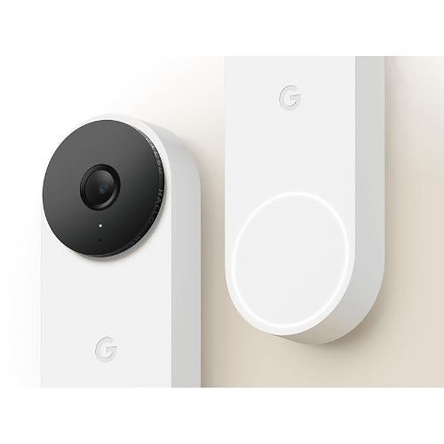 Google Nest Video Doorbell, Wired, 3rd Gen, Snow (GA09967-CA)
