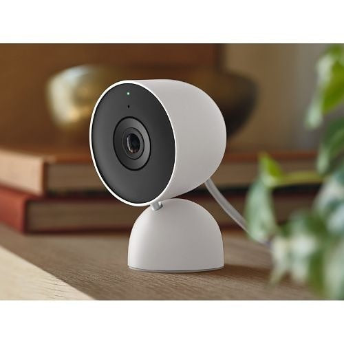 Google Nest Cam, Indoor, Wired, 3rd Gen, Snow (GA09973-CA)