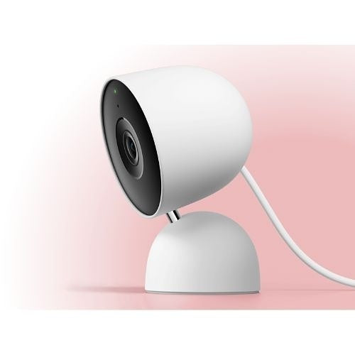 Google Nest Cam, Indoor, Wired, 3rd Gen, Snow (GA09973-CA)