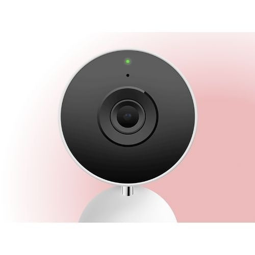 Google Nest Cam, Indoor, Wired, 3rd Gen, Snow (GA09973-CA)
