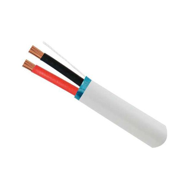 18-2 Security Cable - Stranded - Shielded White 500FT