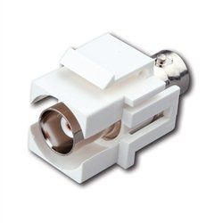 BNC Jack Keystone Inserts- Insert Color: White & Type: BNC J