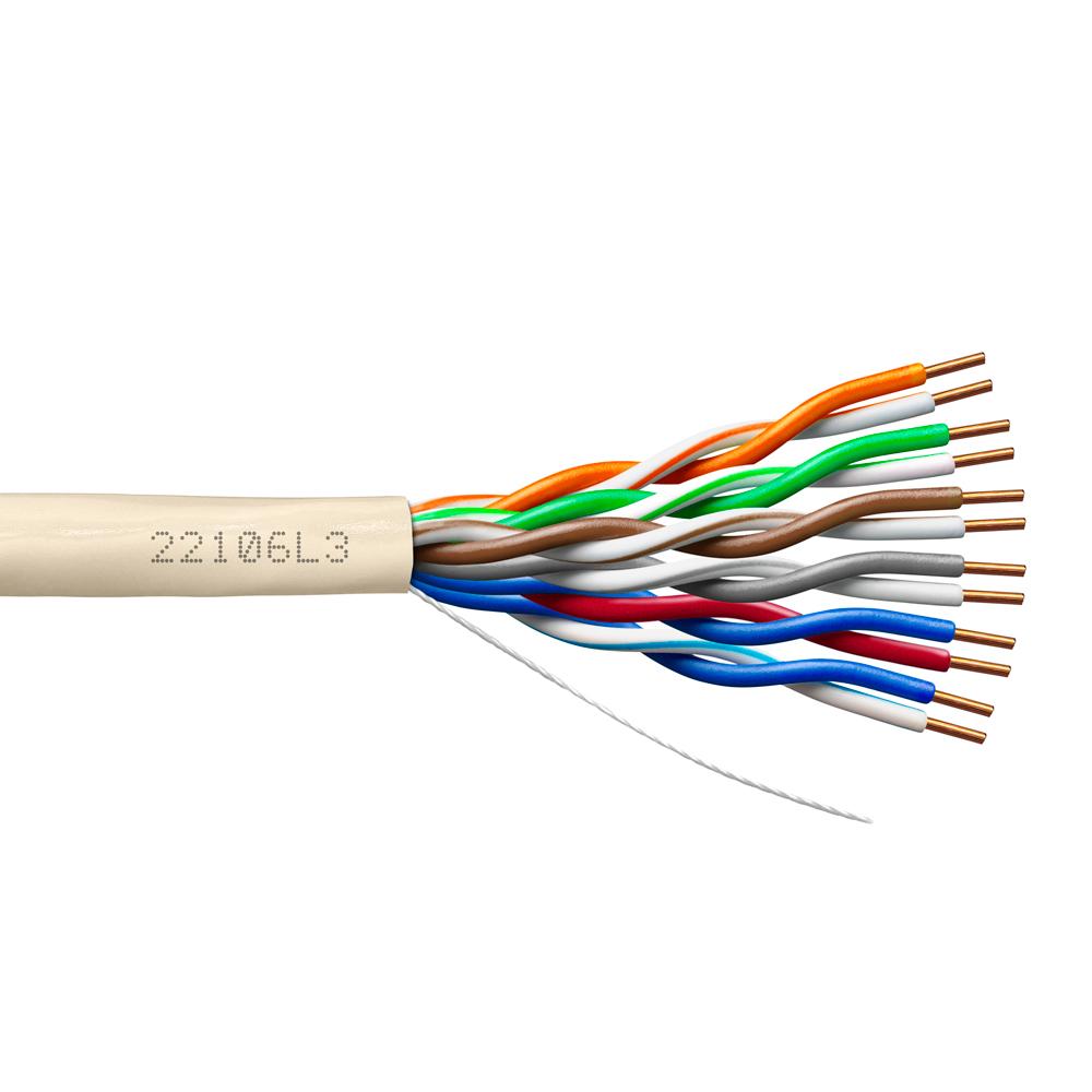 Provo CAT3 Telephone UTP Cable 22-6pr SOL BC UNSH CSA FT4 UL RoHS – Beige JKT