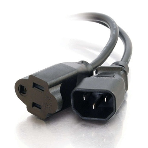 C2G CG29935 AWG Monitor Power Adapter Cord, 2\' (.6m), Black