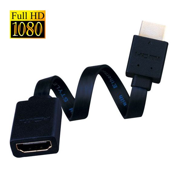 HDMI Adapter - Flex Flat HDMI pigtail - 1 Ft  (1080P-4K-10G)