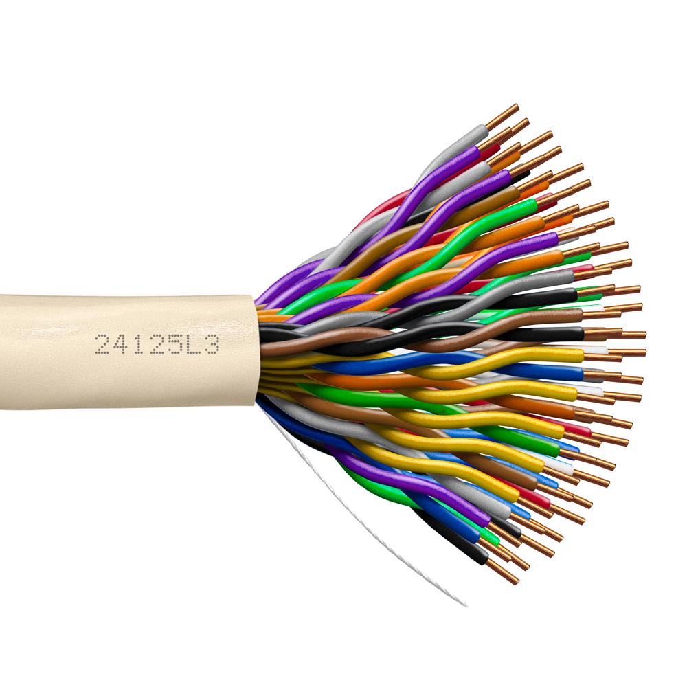 Provo CAT3 Telephone UTP Cable 24-25pr SOL BC UNSH CSA FT4 UL RoHS – Beige JKT
