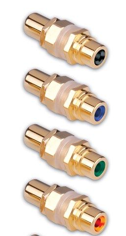 Bulkhead Mount RCA Jacks- White