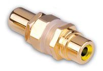Bulkhead Mount RCA Jacks- 2 pack- Yellow