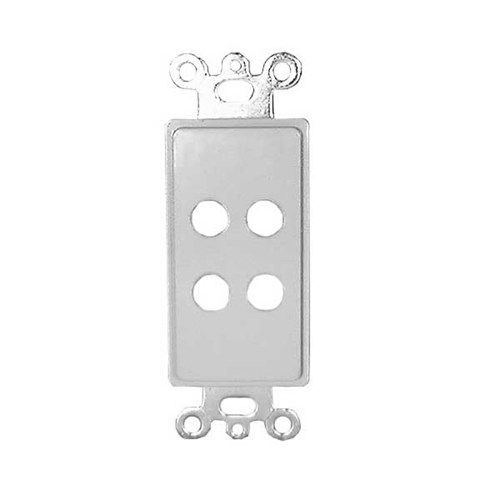 Decora Wallplate insert with 4 Hex holes, 3pk White