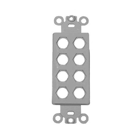 Decora Wallplate insert with 8 Hex holes, 3pk White